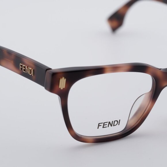Fendi FE50055F 053 Eyeglasses Havana 52mm Square Frame - Picture 8 of 10